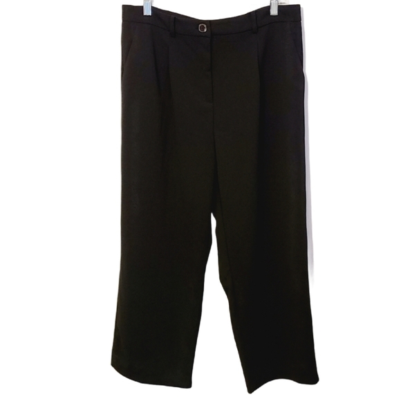 Good Luck Gem | Women’s Black Rise Front Pleat Ankle Pants (Size XL) - Picture 2 of 12